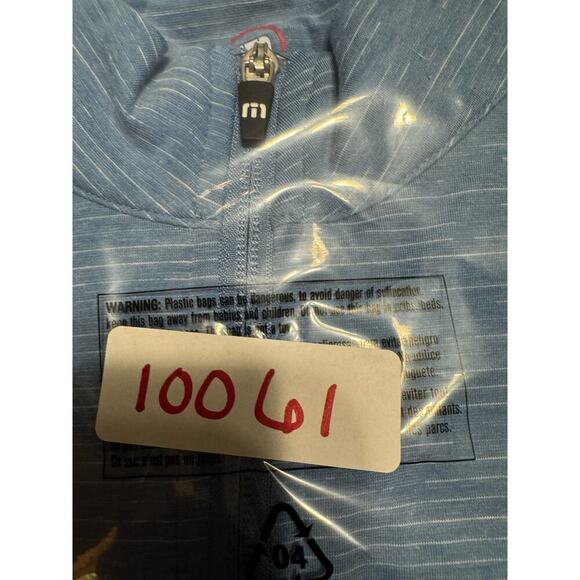 Travis Matthew 1/4 Zip Shirt  Blue Size L - Picture 10 of 10